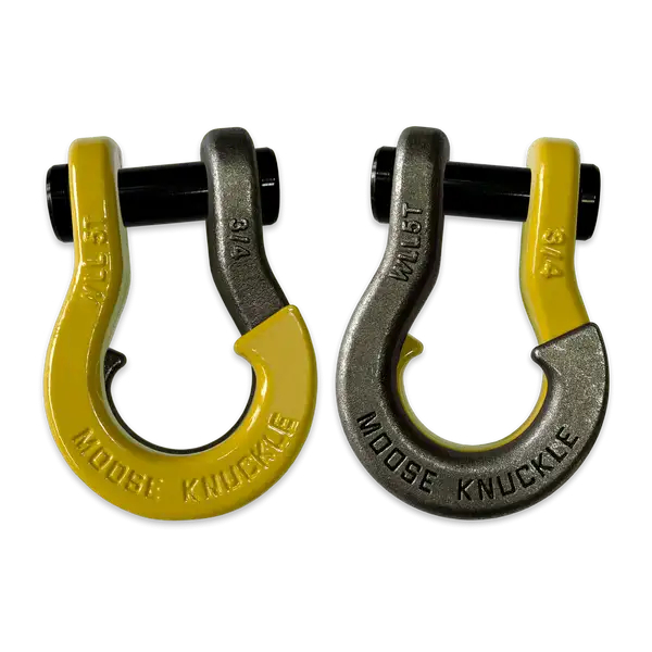 Jowl Recovery Split Shackle 3/4 Detonator Yellow and Raw Dog Combo Moose Knuckle Offroad - Moose Knuckle Offroad - FN000020-104