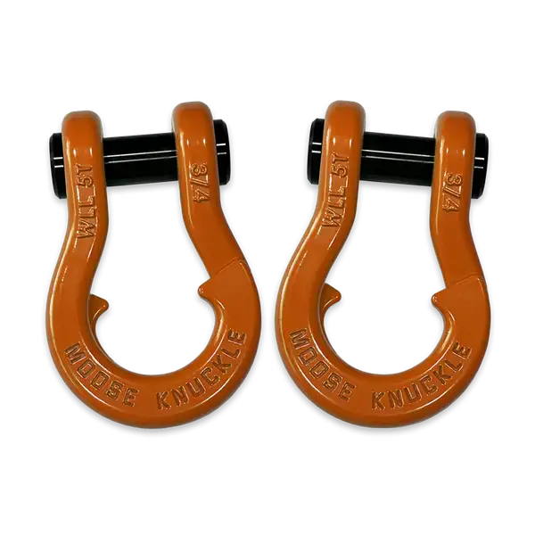 Jowl Recovery Split Shackle 3/4 Obscene Orange and Obscene Orange Combo Moose Knuckle Offroad - Moose Knuckle Offroad - FN000020-105