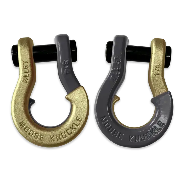 Jowl Recovery Split Shackle 3/4 Brass Knuckle and Gun Gray Combo Moose Knuckle Offroad - Moose Knuckle Offroad - FN000020-159