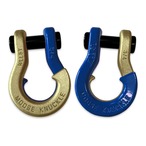 Jowl Recovery Split Shackle 3/4 Brass Knuckle and Blue Balls Combo Moose Knuckle Offroad - Moose Knuckle Offroad - FN000020-162
