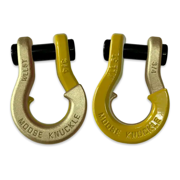 Jowl Recovery Split Shackle 3/4 Brass Knuckle and Detonator Yellow Combo Moose Knuckle Offroad - Moose Knuckle Offroad - FN000020-164