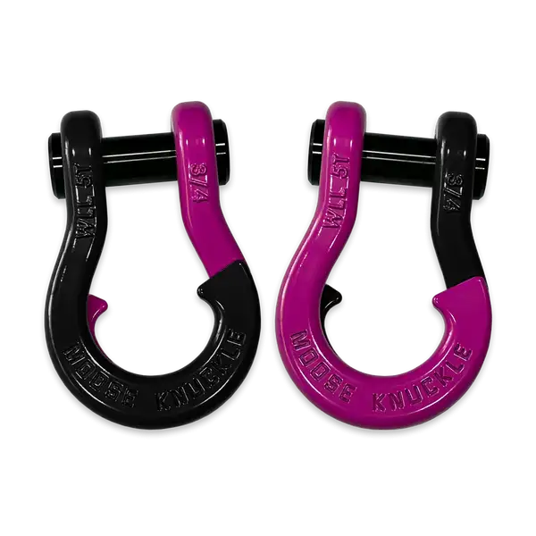 Jowl Recovery Split Shackle 3/4 Black Hole and Pogo Pink Combo Moose Knuckle Offroad - Moose Knuckle Offroad - FN000020-198