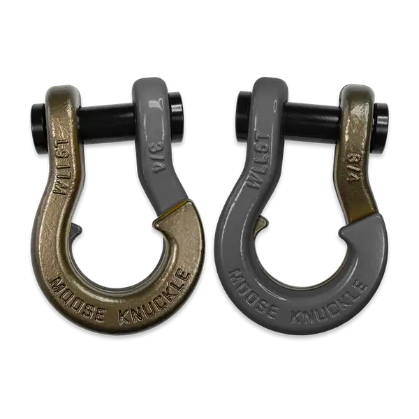 Jowl Recovery Split Shackle 3/4 Buff Bronze and Gun Gray Combo Moose Knuckle Offroad - Moose Knuckle Offroad - FN000020-214