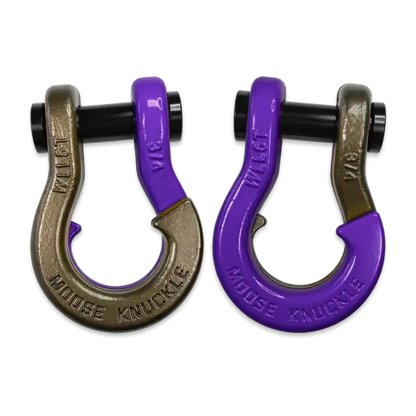 Jowl Recovery Split Shackle 3/4 Buff Bronze and Grape Escape Combo Moose Knuckle Offroad - Moose Knuckle Offroad - FN000020-216