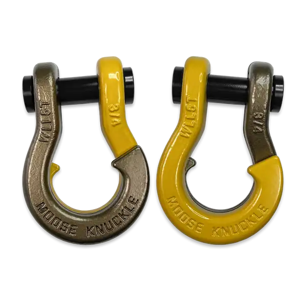 Jowl Recovery Split Shackle 3/4 Buff Bronze and Detonator Yellow Combo Moose Knuckle Offroad - Moose Knuckle Offroad - FN000020-219