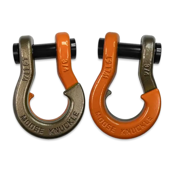 Jowl Recovery Split Shackle 3/4 Buff Bronze and Obscene Orange Combo Moose Knuckle Offroad - Moose Knuckle Offroad - FN000020-220