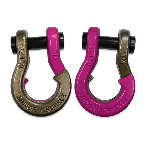 Jowl Recovery Split Shackle 3/4 Buff Bronze and Pogo Pink Combo Moose Knuckle Offroad - Moose Knuckle Offroad - FN000020-223