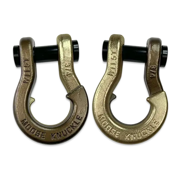 Jowl Recovery Split Shackle 3/4 Buff Bronze and Brass Knuckle Combo Moose Knuckle Offroad - Moose Knuckle Offroad - FN000020-225