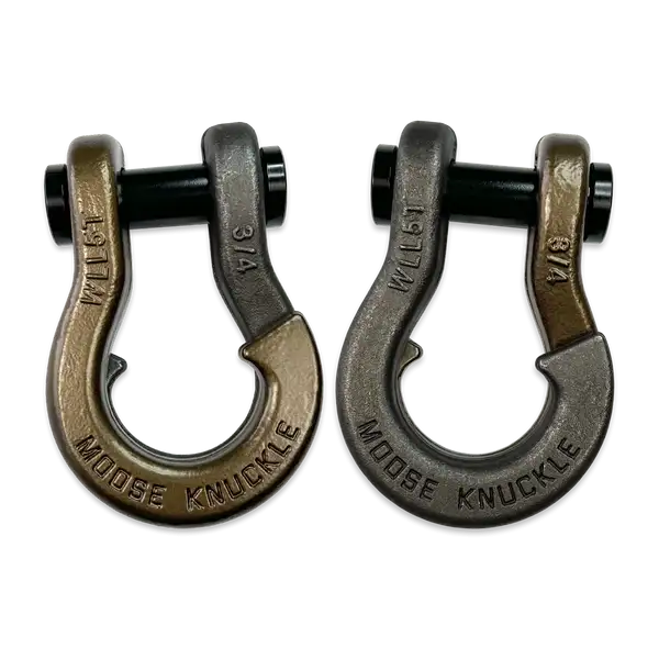 Jowl Recovery Split Shackle 3/4 Buff Bronze and Raw Dog Combo Moose Knuckle Offroad - Moose Knuckle Offroad - FN000020-226