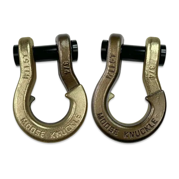 Jowl Recovery Split Shackle 3/4 Brass Knuckle and Buff Bronze Combo Moose Knuckle Offroad - Moose Knuckle Offroad - FN000020-238