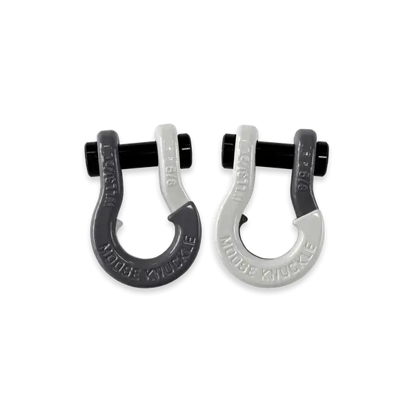 Jowl SxS Recovery Split Shackle 5/8 Gun Gray and Pure White Combo Moose Knuckle Offroad - Moose Knuckle Offroad - FN000025-029