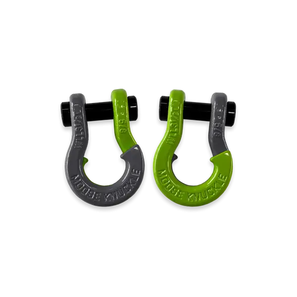 Jowl SxS Recovery Split Shackle 5/8 Gun Gray and Sublime Green Combo Moose Knuckle Offroad - Moose Knuckle Offroad - FN000025-032