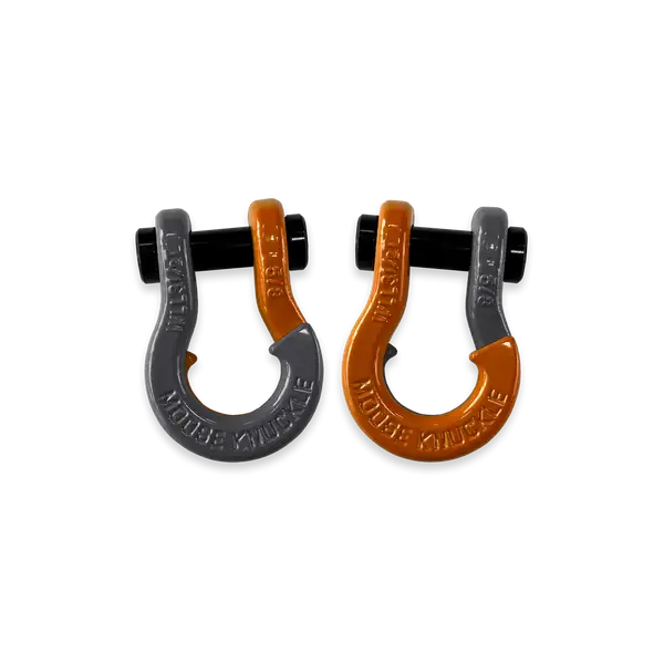 Jowl SxS Recovery Split Shackle 5/8 Gun Gray and Obscene Orange Combo Moose Knuckle Offroad - Moose Knuckle Offroad - FN000025-034