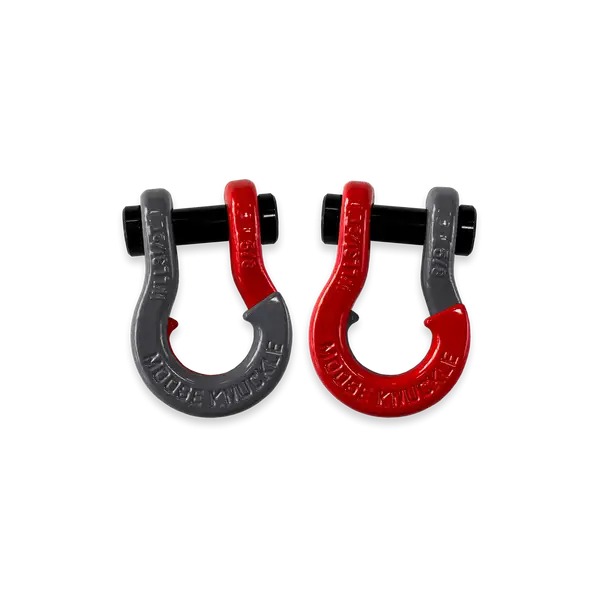 Jowl SxS Recovery Split Shackle 5/8 Gun Gray and Flame Red Combo Moose Knuckle Offroad - Moose Knuckle Offroad - FN000025-035