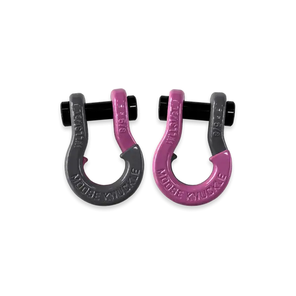 Jowl SxS Recovery Split Shackle 5/8 Gun Gray and Pretty Pink Combo Moose Knuckle Offroad - Moose Knuckle Offroad - FN000025-036