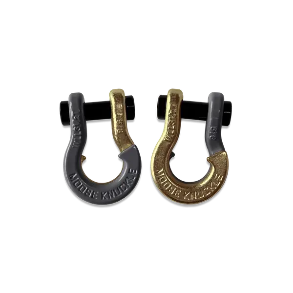 Jowl SxS Recovery Split Shackle 5/8 Gun Gray and Brass Knuckle Combo Moose Knuckle Offroad - Moose Knuckle Offroad - FN000025-038