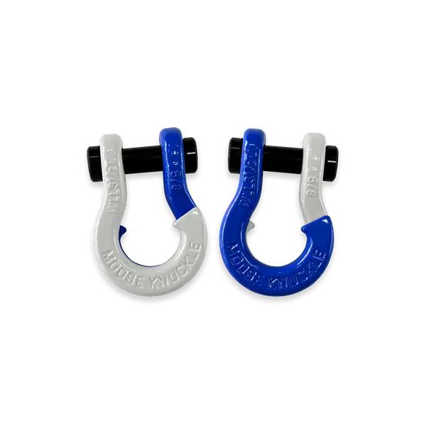 Jowl SxS Recovery Split Shackle 5/8 Pure White and Blue Balls Combo Moose Knuckle Offroad - Moose Knuckle Offroad - FN000025-044