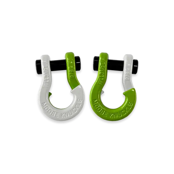 Jowl SxS Recovery Split Shackle 5/8 Pure White and Sublime Green Combo Moose Knuckle Offroad - Moose Knuckle Offroad - FN000025-045