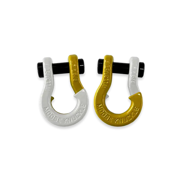 Jowl SxS Recovery Split Shackle 5/8 Pure White and Detonator Yellow Combo Moose Knuckle Offroad - Moose Knuckle Offroad - FN000025-046