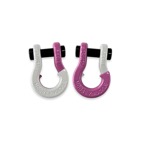 Jowl SxS Recovery Split Shackle 5/8 Pure White and Pretty Pink Combo Moose Knuckle Offroad - Moose Knuckle Offroad - FN000025-049