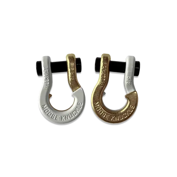 Jowl SxS Recovery Split Shackle 5/8 Pure White and Brass Knuckle Combo Moose Knuckle Offroad - Moose Knuckle Offroad - FN000025-051