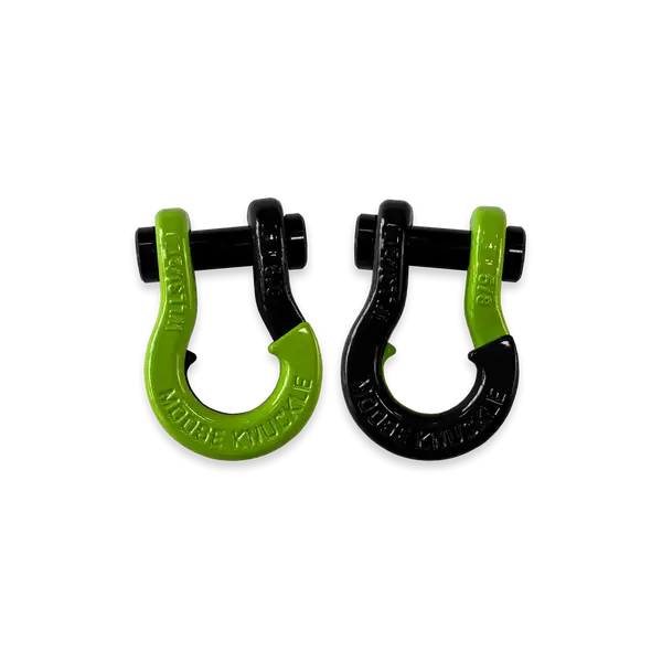 Jowl SxS Recovery Split Shackle 5/8 Sublime Green and Black Hole Combo Moose Knuckle Offroad - Moose Knuckle Offroad - FN000025-080