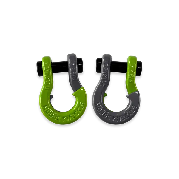 Jowl SxS Recovery Split Shackle 5/8 Sublime Green and Gun Gray Combo Moose Knuckle Offroad - Moose Knuckle Offroad - FN000025-081