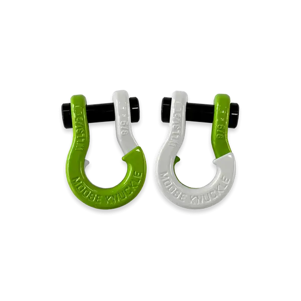 Jowl SxS Recovery Split Shackle 5/8 Sublime Green and Pure White Combo Moose Knuckle Offroad - Moose Knuckle Offroad - FN000025-082