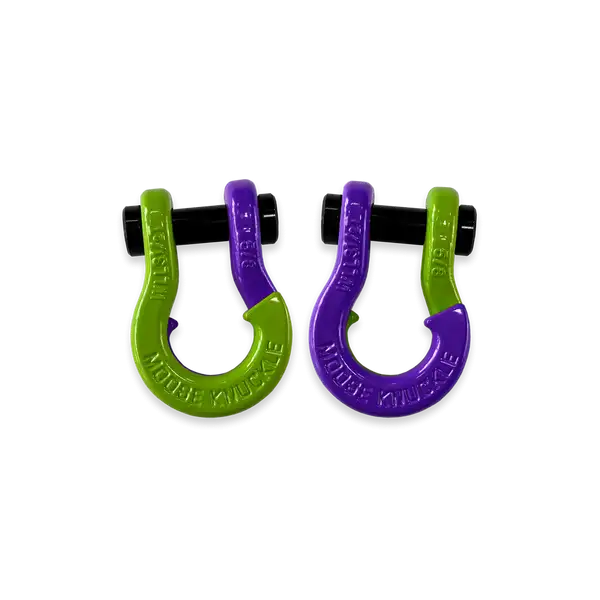 Jowl SxS Recovery Split Shackle 5/8 Sublime Green and Grape Escape Combo Moose Knuckle Offroad - Moose Knuckle Offroad - FN000025-083