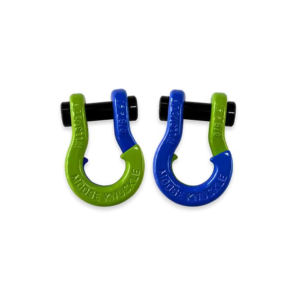 Jowl SxS Recovery Split Shackle 5/8 Sublime Green and Blue Balls Combo Moose Knuckle Offroad - Moose Knuckle Offroad - FN000025-084