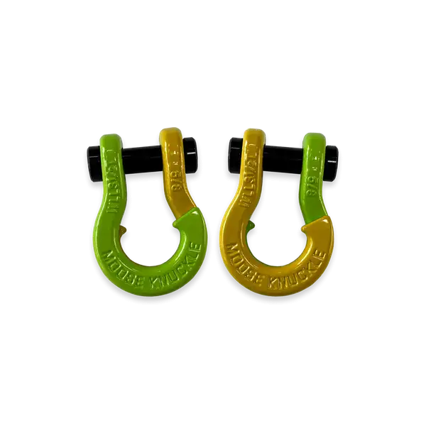 Jowl SxS Recovery Split Shackle 5/8 Sublime Green and Detonator Yellow Combo Moose Knuckle Offroad - Moose Knuckle Offroad - FN000025-085