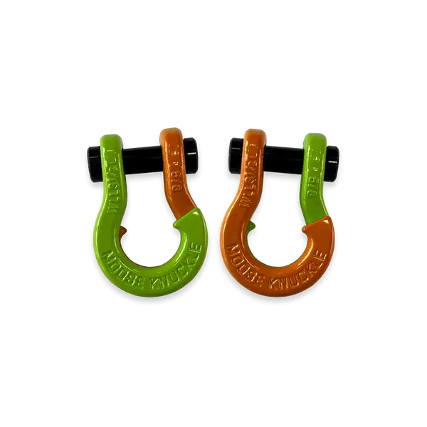 Jowl SxS Recovery Split Shackle 5/8 Sublime Green and Obscene Orange Combo Moose Knuckle Offroad - Moose Knuckle Offroad - FN000025-086