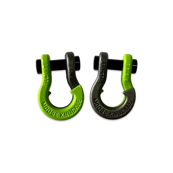 Jowl SxS Recovery Split Shackle 5/8 Sublime Green and Raw Dog Combo Moose Knuckle Offroad - Moose Knuckle Offroad - FN000025-091