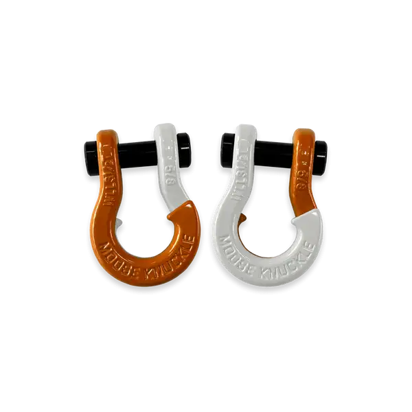 Jowl SxS Recovery Split Shackle 5/8 Obscene Orange and Pure White Combo Moose Knuckle Offroad - Moose Knuckle Offroad - FN000025-108