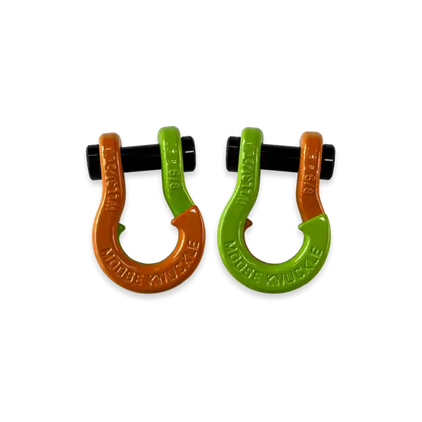 Jowl SxS Recovery Split Shackle 5/8 Obscene Orange and Sublime Green Combo Moose Knuckle Offroad - Moose Knuckle Offroad - FN000025-111