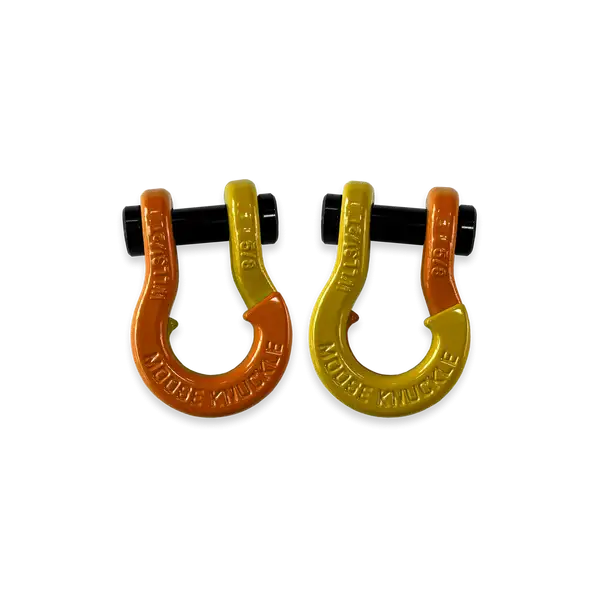 Jowl SxS Recovery Split Shackle 5/8 Obscene Orange and Detonator Yellow Combo Moose Knuckle Offroad - Moose Knuckle Offroad - FN000025-112