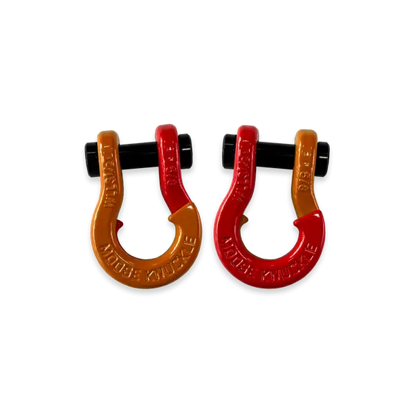 Jowl SxS Recovery Split Shackle 5/8 Obscene Orange and Flame Red Combo Moose Knuckle Offroad - Moose Knuckle Offroad - FN000025-113