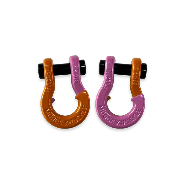 Jowl SxS Recovery Split Shackle 5/8 Obscene Orange and Pretty Pink Combo Moose Knuckle Offroad - Moose Knuckle Offroad - FN000025-114