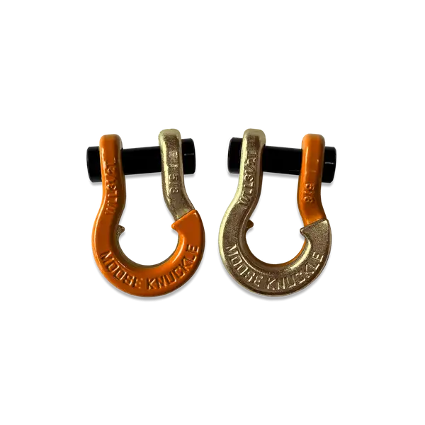 Jowl SxS Recovery Split Shackle 5/8 Obscene Orange and Brass Knuckle Combo Moose Knuckle Offroad - Moose Knuckle Offroad - FN000025-116