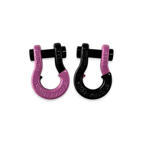 Jowl SxS Recovery Split Shackle 5/8 Pretty Pink and Black Hole Combo Moose Knuckle Offroad - Moose Knuckle Offroad - FN000025-132