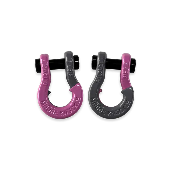 Jowl SxS Recovery Split Shackle 5/8 Pretty Pink and Gun Gray Combo Moose Knuckle Offroad - Moose Knuckle Offroad - FN000025-133