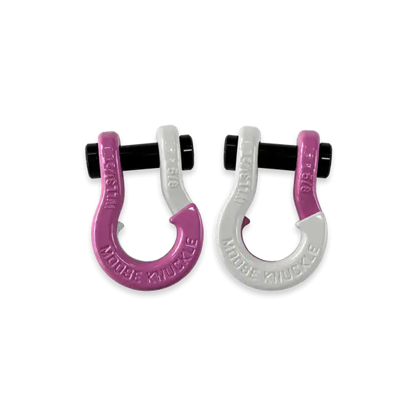 Jowl SxS Recovery Split Shackle 5/8 Pretty Pink and Pure White Combo Moose Knuckle Offroad - Moose Knuckle Offroad - FN000025-134