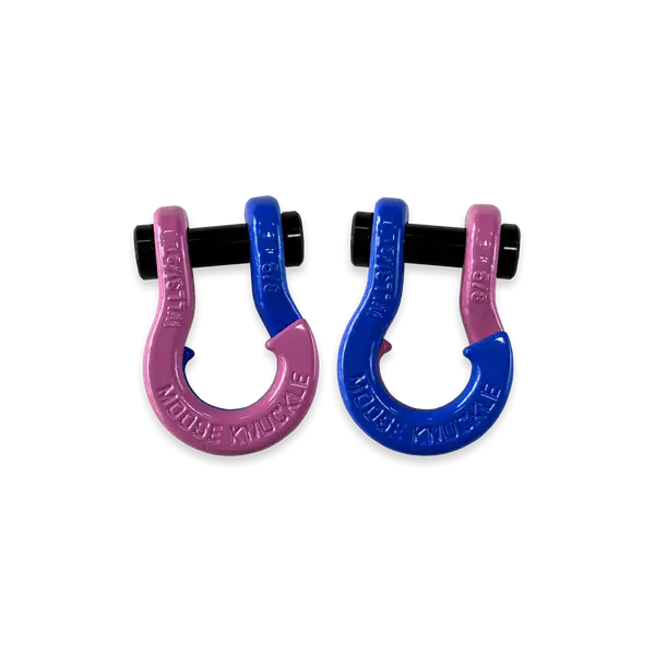 Jowl SxS Recovery Split Shackle 5/8 Pretty Pink and Blue Balls Combo Moose Knuckle Offroad - Moose Knuckle Offroad - FN000025-136