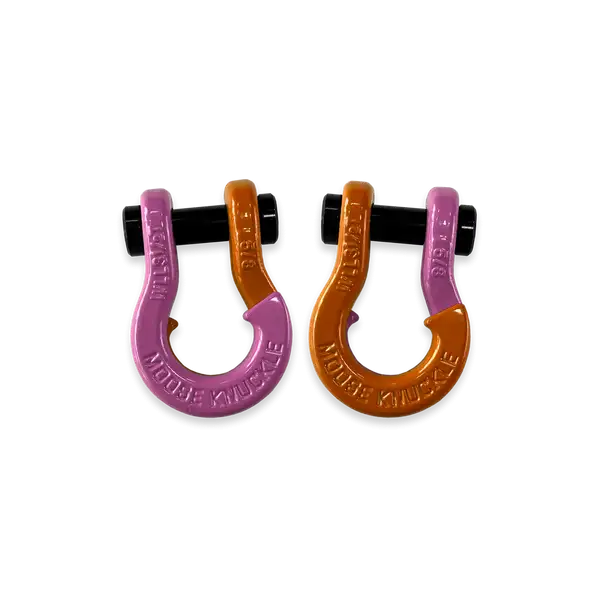Jowl SxS Recovery Split Shackle 5/8 Pretty Pink and Obscene Orange Combo Moose Knuckle Offroad - Moose Knuckle Offroad - FN000025-139