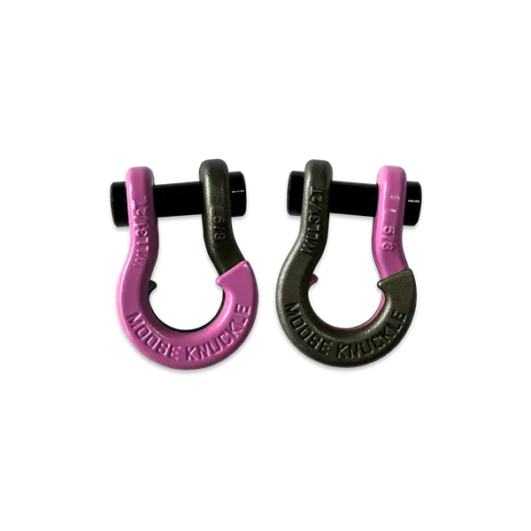 Jowl SxS Recovery Split Shackle 5/8 Pretty Pink and Raw Dog Combo Moose Knuckle Offroad - Moose Knuckle Offroad - FN000025-143