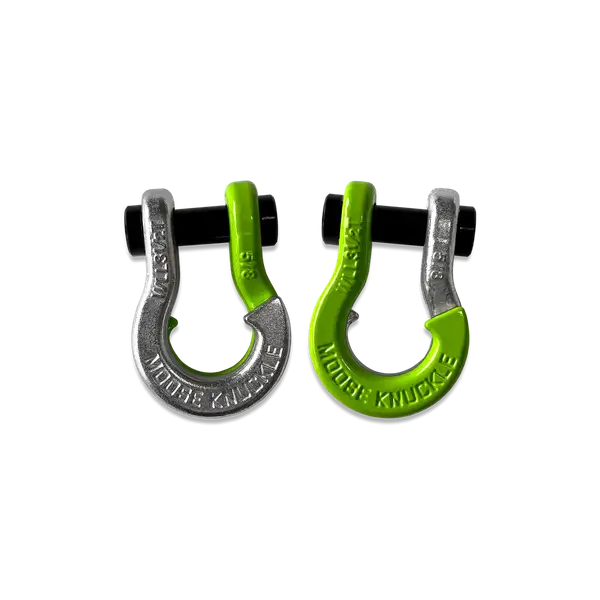 Jowl SxS Recovery Split Shackle 5/8 Nice Gal and Sublime Green Combo Moose Knuckle Offroad - Moose Knuckle Offroad - FN000025-150