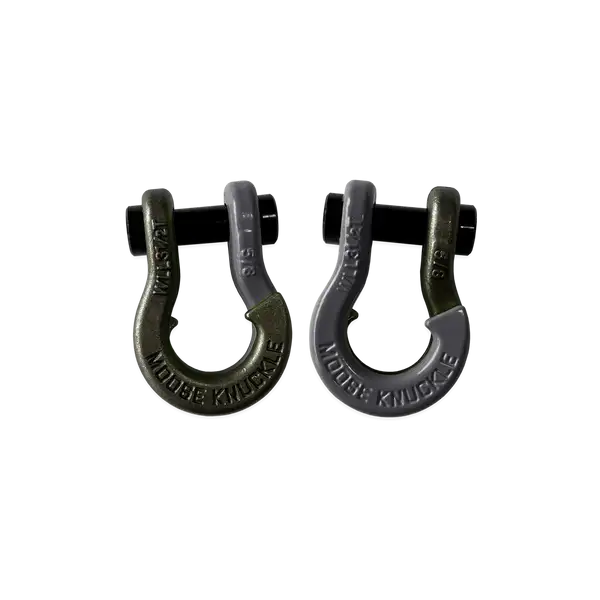 Jowl SxS Recovery Split Shackle 5/8 Raw Dog and Gun Gray Combo Moose Knuckle Offroad - Moose Knuckle Offroad - FN000025-172