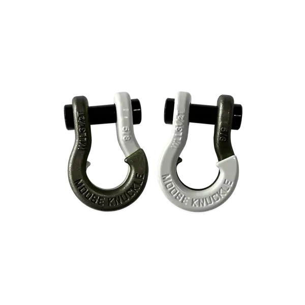 Jowl SxS Recovery Split Shackle 5/8 Raw Dog and Pure White Combo Moose Knuckle Offroad - Moose Knuckle Offroad - FN000025-173