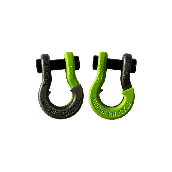 Jowl SxS Recovery Split Shackle 5/8 Raw Dog and Sublime Green Combo Moose Knuckle Offroad - Moose Knuckle Offroad - FN000025-176