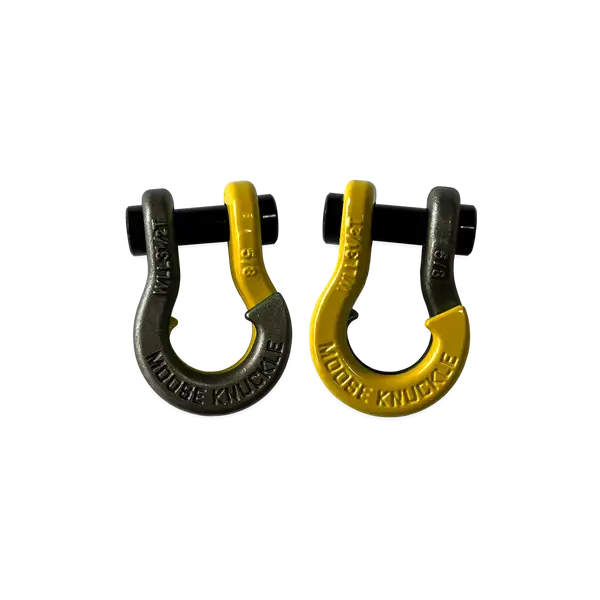 Jowl SxS Recovery Split Shackle 5/8 Raw Dog and Detonator Yellow Combo Moose Knuckle Offroad - Moose Knuckle Offroad - FN000025-177